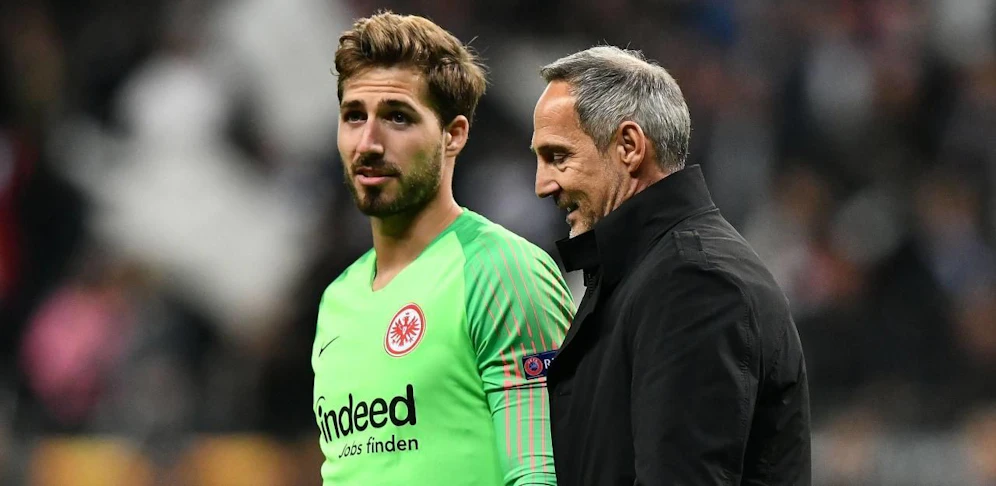 Kevin Trapp und Adi Hütter.