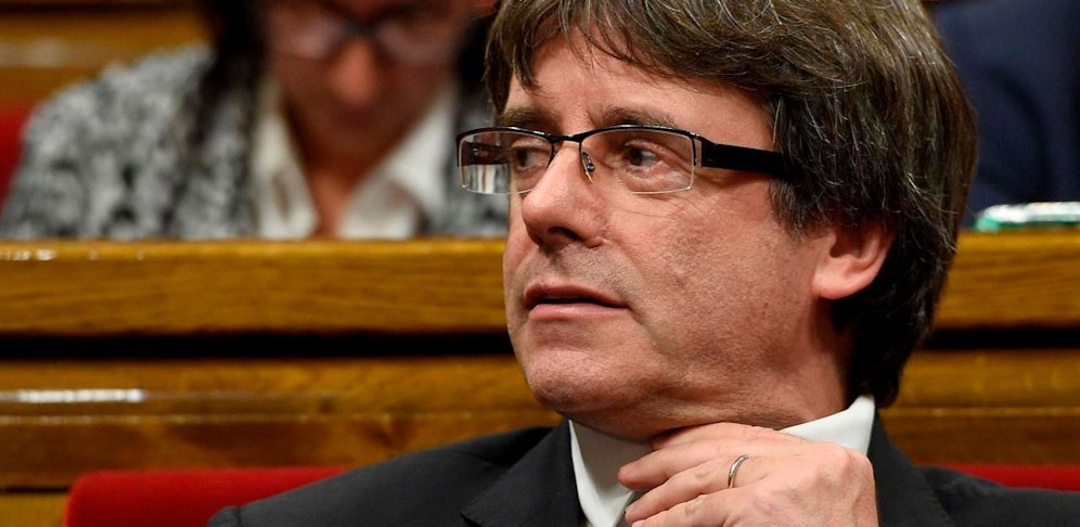 Carles Puigdemont erklärte am Dienstag die Unabhängigkeit von Spanien für vorerst aufgeschoben.