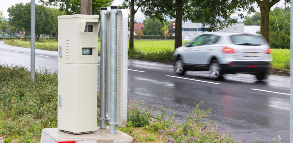 Neuer Radarkasten nahe dem Franzosenhausweg in Linz.