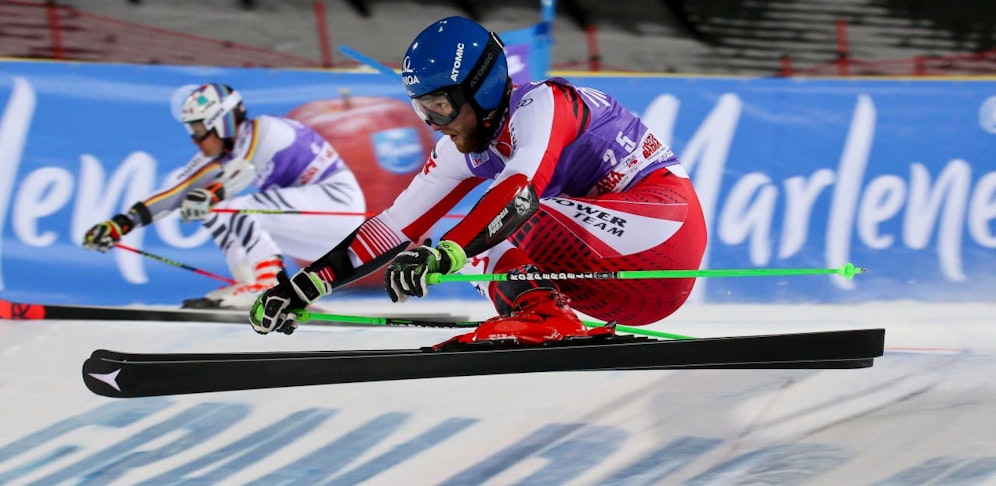 Marco Schwarz im Parallel-Riesentorlauf.