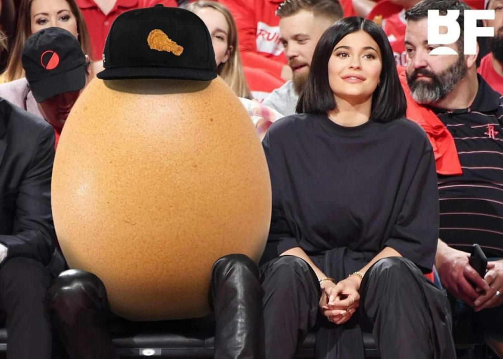 Geschlagen: Das Weltrekord-Ei hat Kylie Jenner auf den zweiten Platz verdrängt.