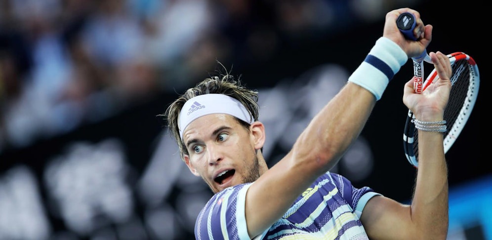 Dominic Thiem im Finale gegen Novak Djokovic