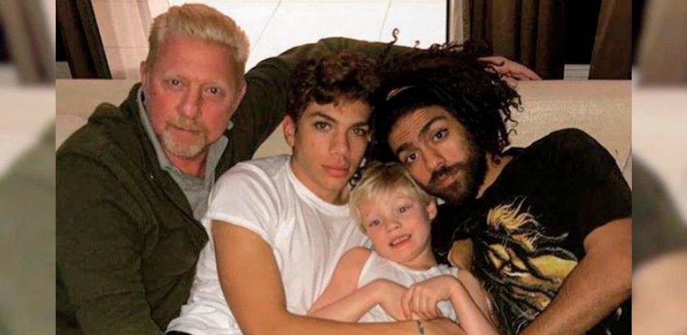 Boris Becker mit seinen Jungs.