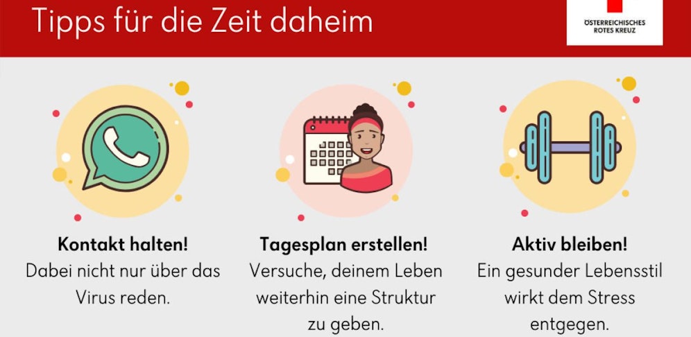 Stay home! Das Rote Kreuz gibt Tipps