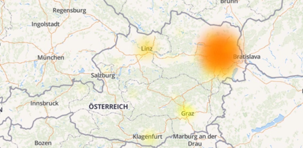 In Wien fiel das "Handy Parken" aus.