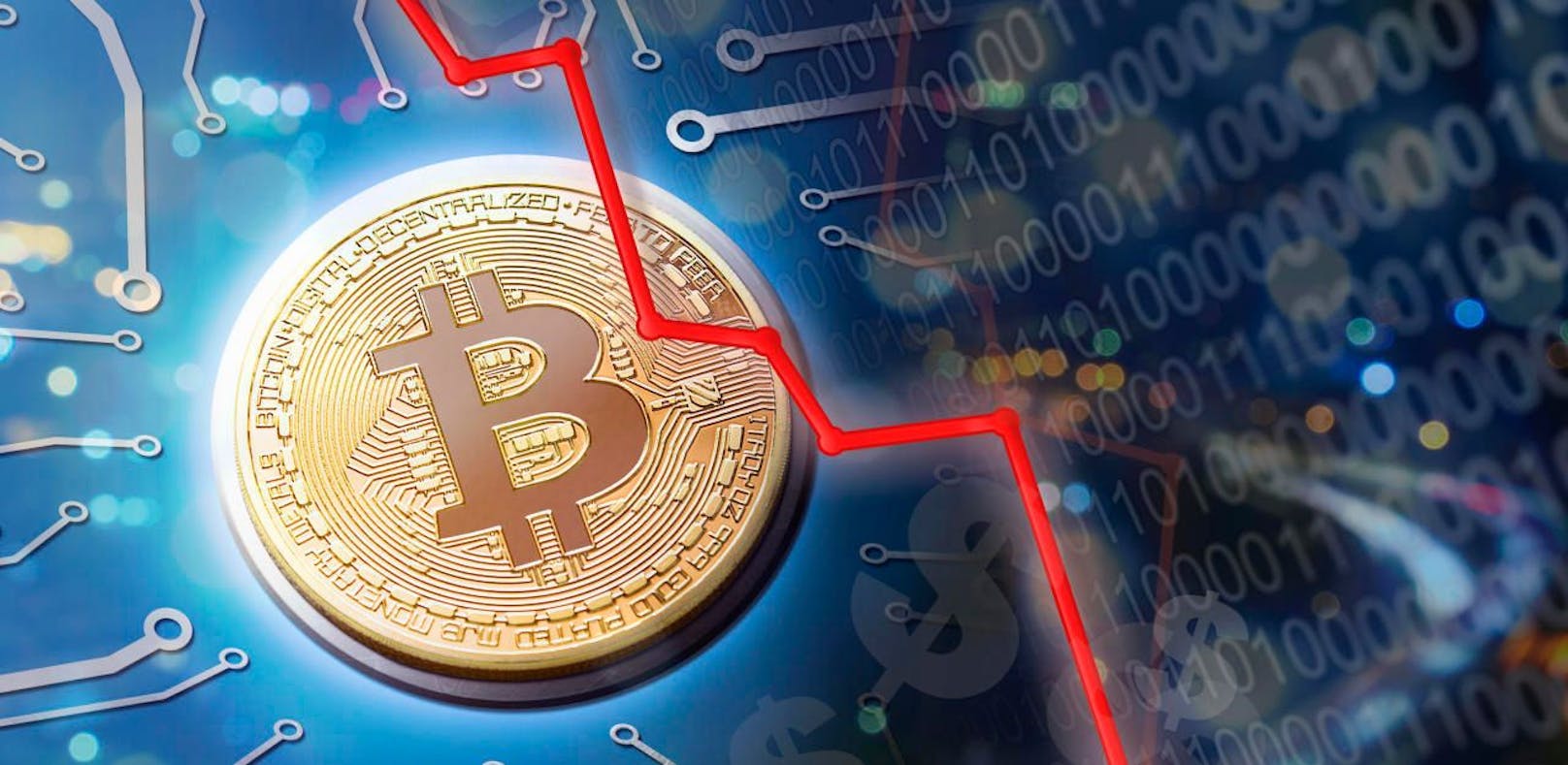 Bitcoin stürzt jetzt unter 10.000 Dollar ab
