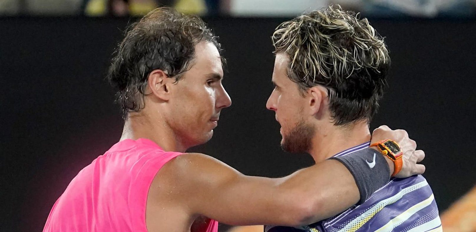Rafael Nadal und Dominic Thiem. Die beiden schätzen einander sehr.