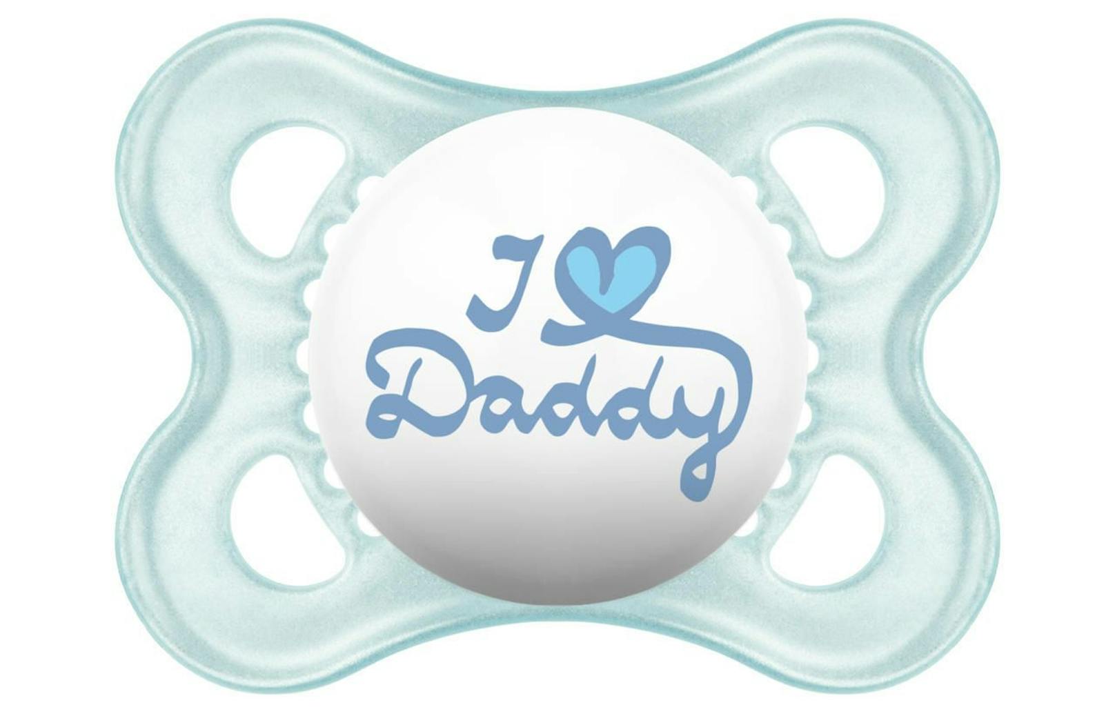Gewinnen Sie einen &quot;I love Daddy&quot; Schnuller von MAM Babyartikel zum Vatertag.