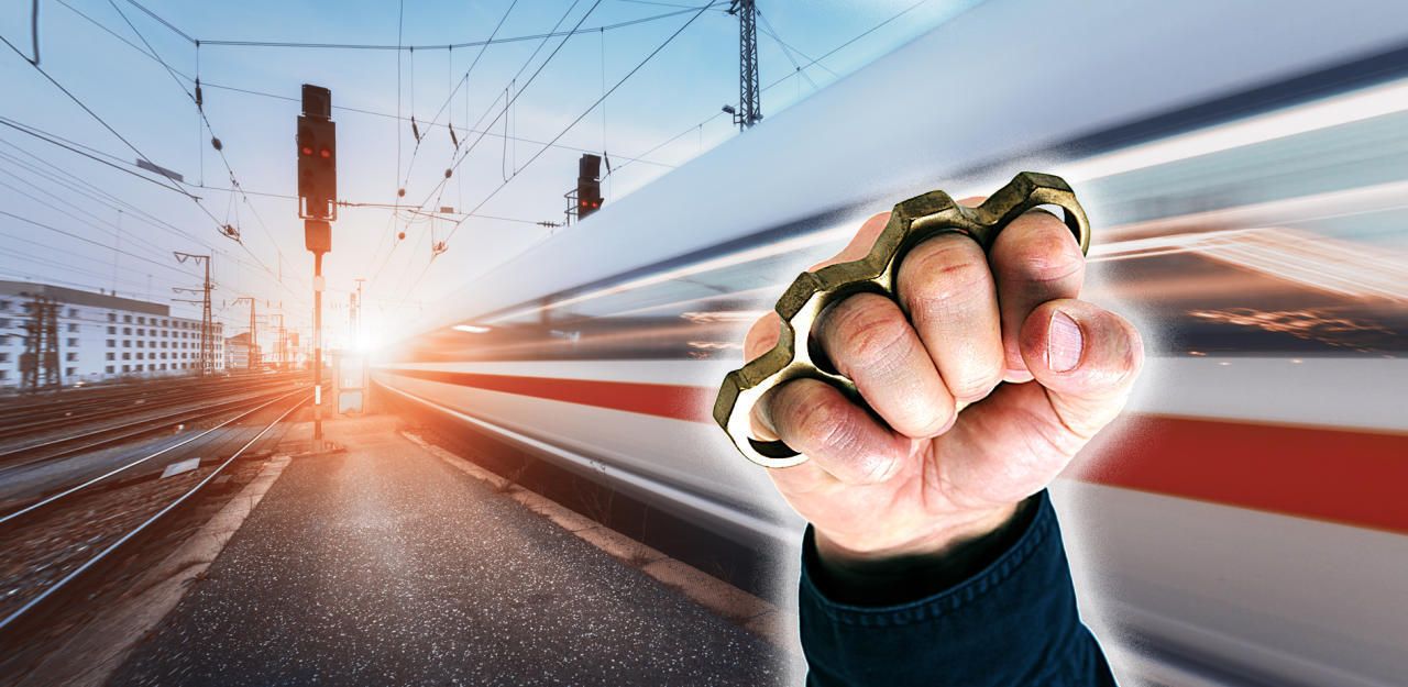 Der Kontrolleur weckte den Gast für die Ticketkontrolle.