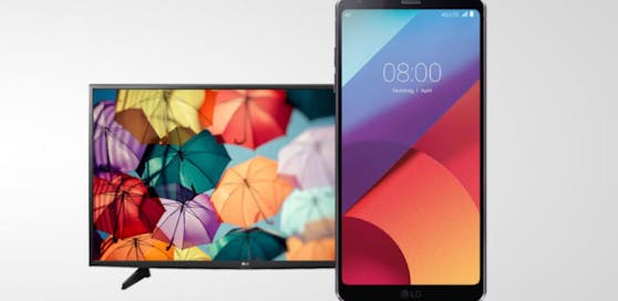 LG G6 und LG 32LJ510U 32 Zoll TV.