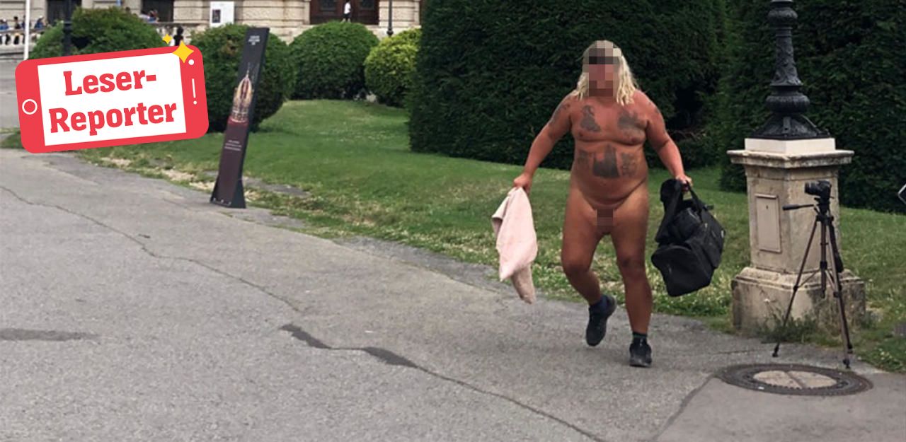 Heute.at - Nackter Mann posierte beim Lesen vor Denkmal