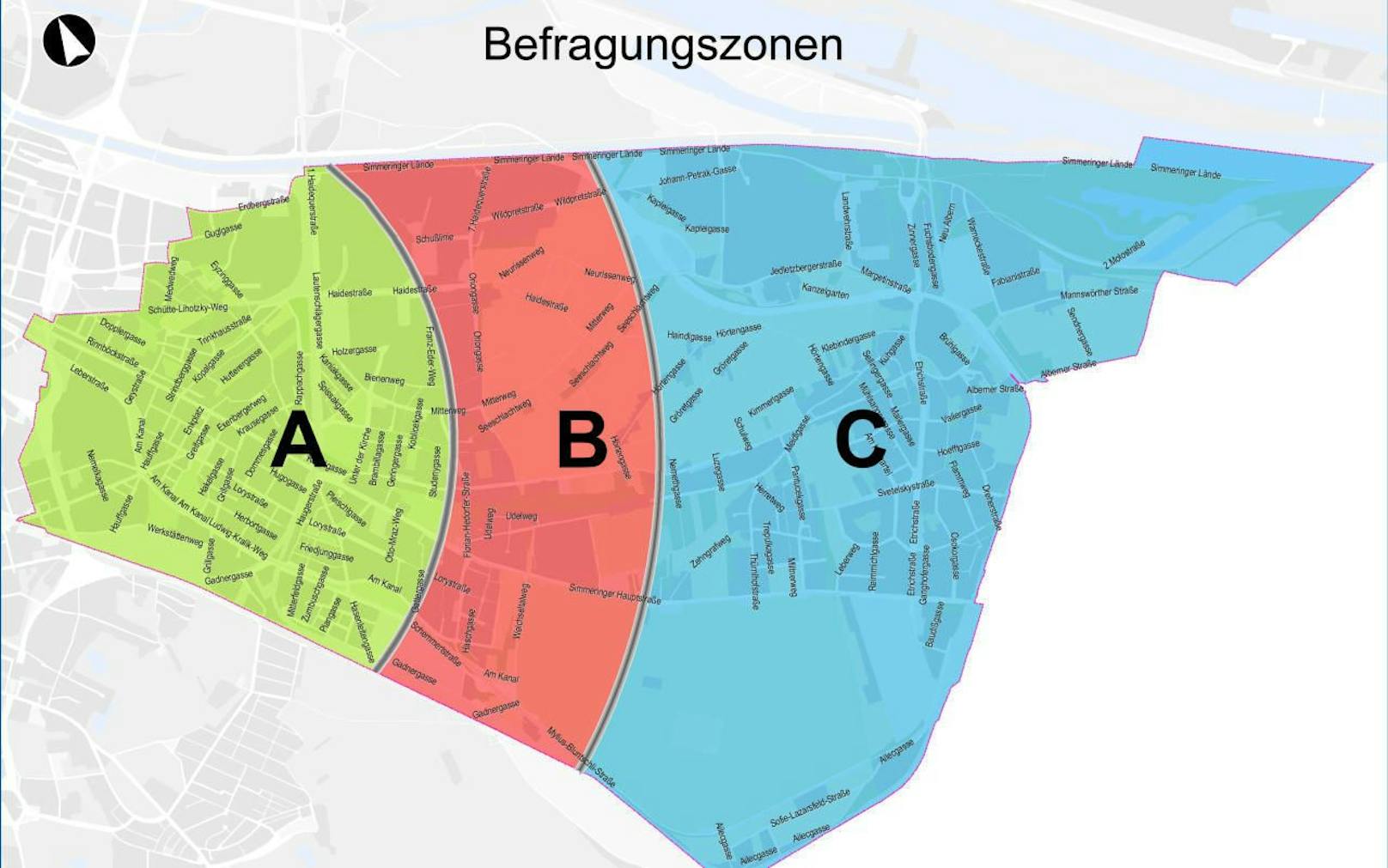 Jeder Bewohner stimmt für jene Zone ab, in der er lebt. So entscheiden die Simmeringer nicht über den gesamten Bezirk.   