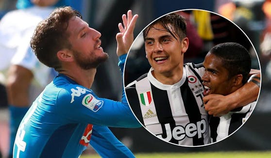 Napolis Dries Mertens (l.) weiß: Der Titel geht erneut an Juventus.