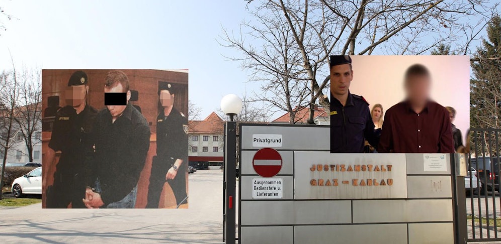 Axt-Killer Johannes O. (li.) schlug in der Karlau wieder zu: Rene O. (re.) ist tot