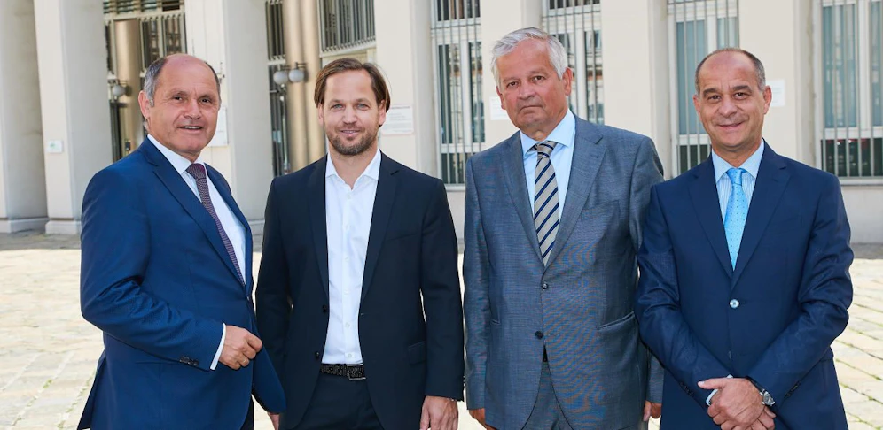 Erfolgreiche Polizeiarbeit: Wolfgang Sobotka, Christoph Palaschke, Michael Mimra und Gerhard Ranftl 