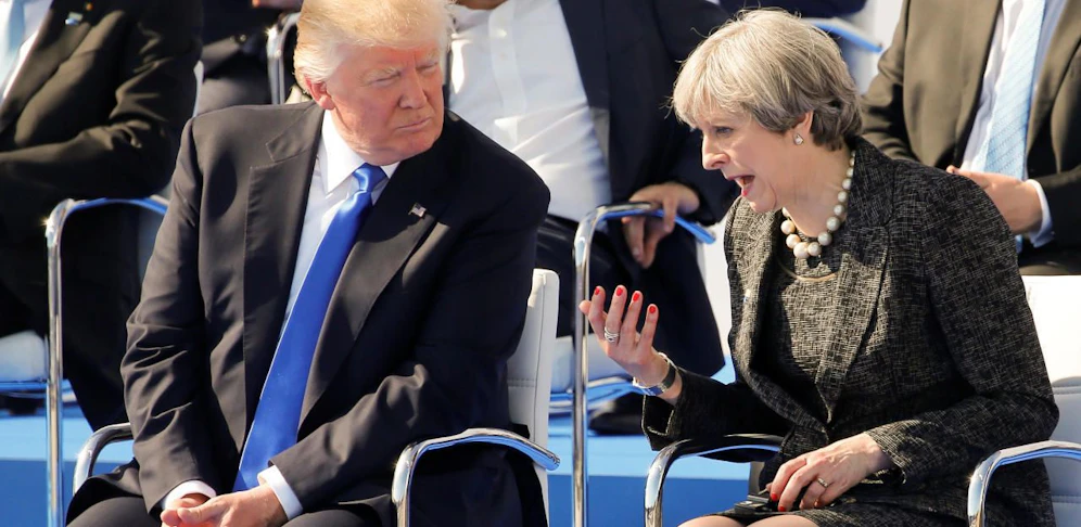 Donald Trump musste sich von der britischen Premierministerin Theresa May einiges anhören.