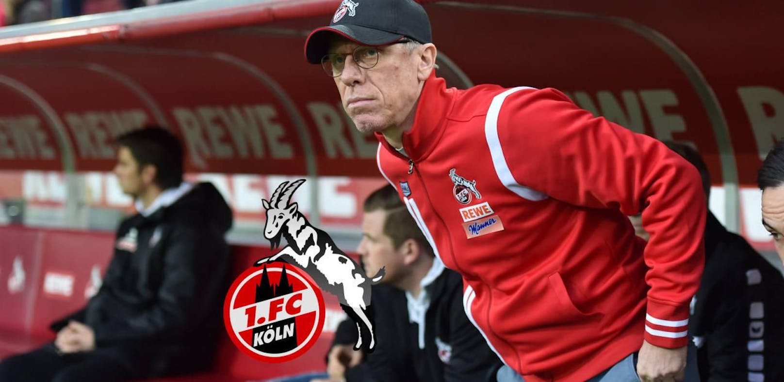 Noch darf Peter Stöger zumindest für zwei Spiele lang auf der Trainerbank des 1. FC Köln Platz nehmen. 