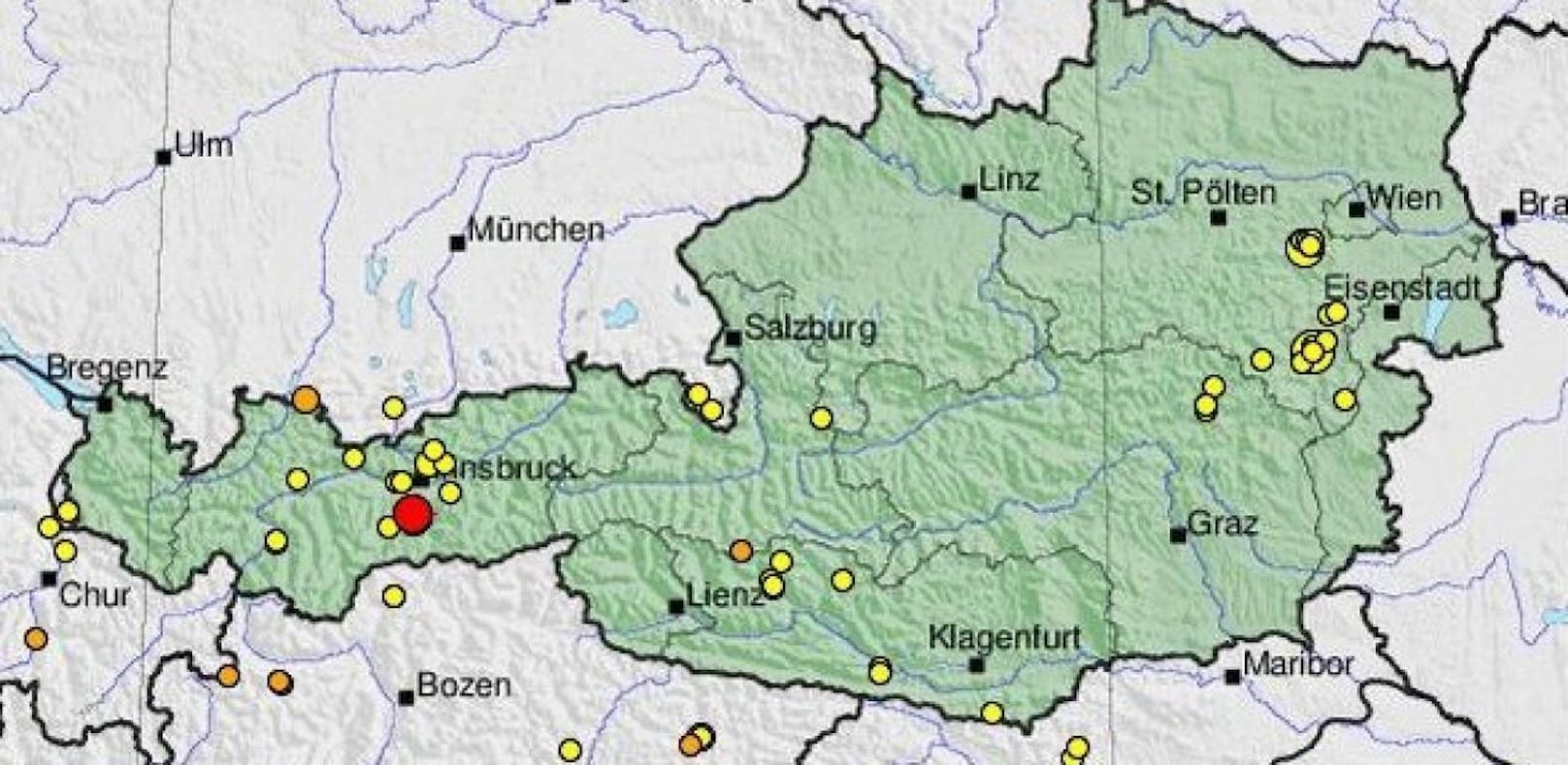 Erdbeben rüttelt Tiroler aus dem Schlaf