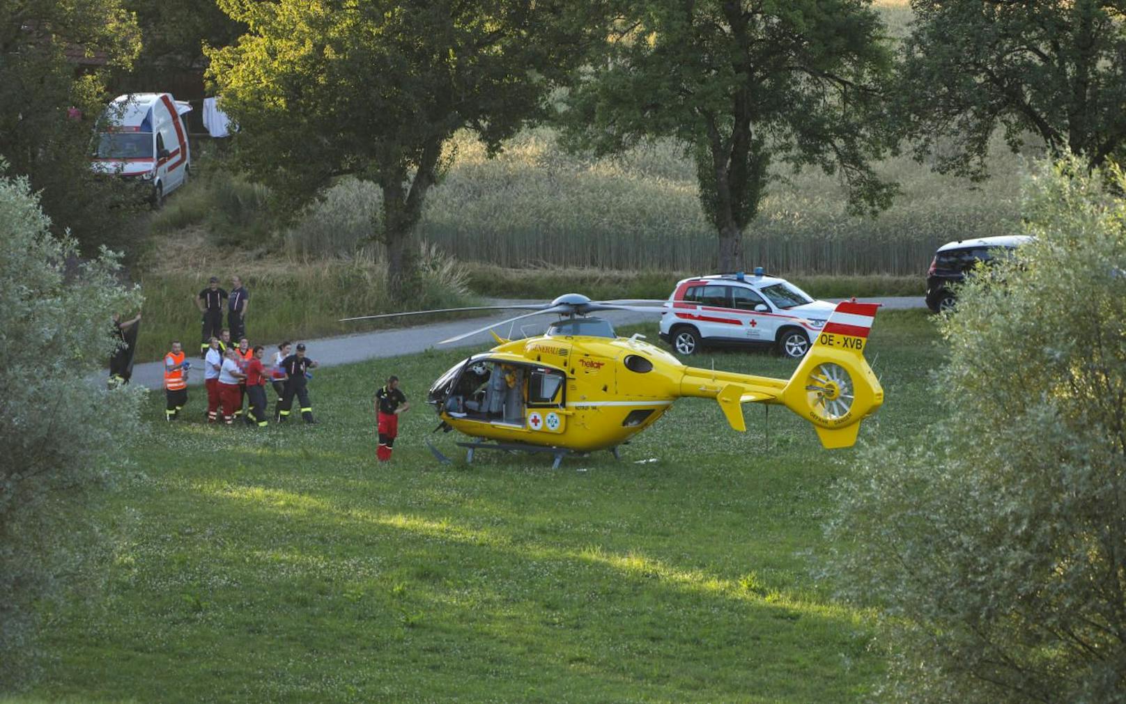Mit dem Hubschrauber wurde der Bub ins Spital geflogen.