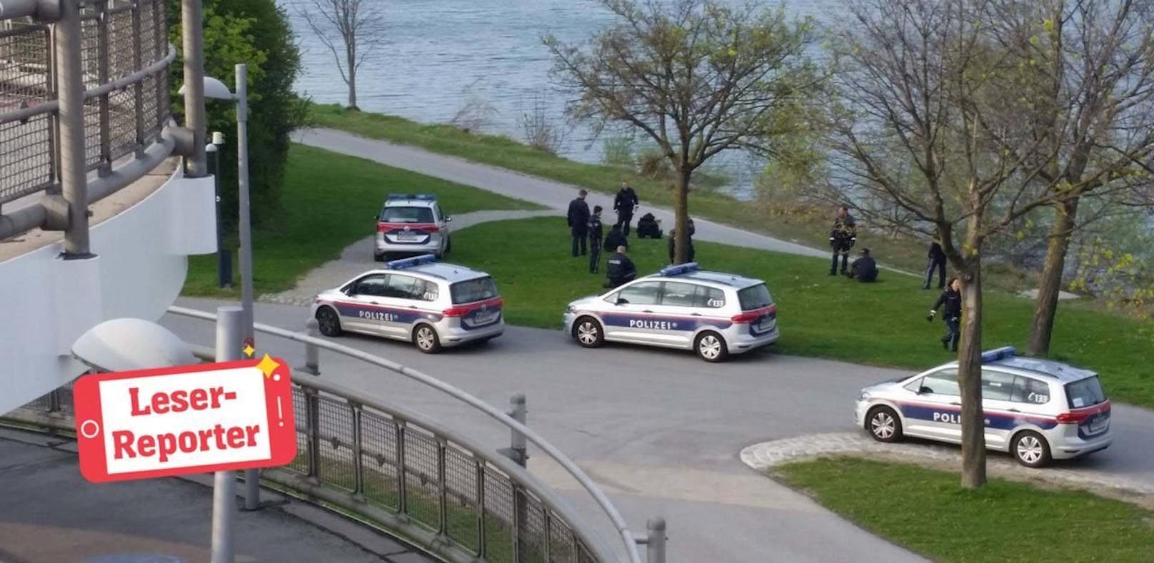 Einsatz auf Donauinsel: Polizei stellt vier Männer