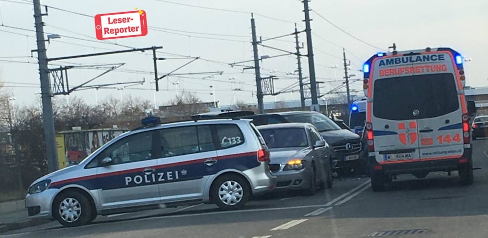 Unfall am Wiener Handelskai