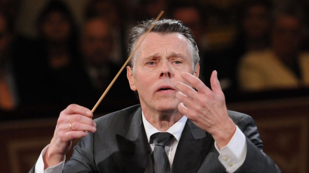 Mariss Jansons 2016 beim Neujahrskonzert. Es war das dritte Mal, dass er dirigierte.