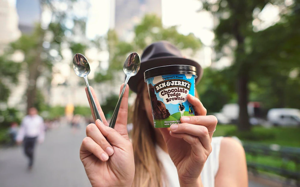 Gratis-Eisschlecken am "Free Cone Day" am 9. April 2019. (c) Ben&Jerry's