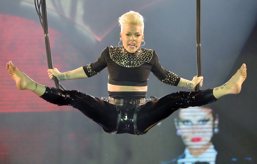 Sängerin Pink tritt im Rahmen ihrer Europatournee 