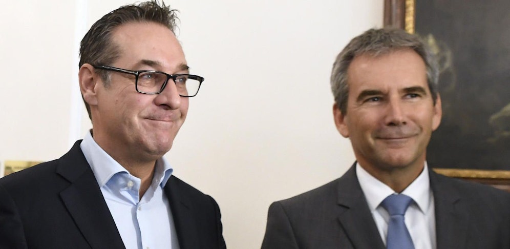 Ex-FPÖ-Vizekanzler Heinz-Christian Strache und Ex-ÖVP-Finanzminister Hartwig Löger.