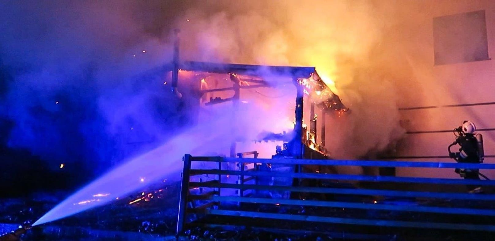 Ausgebrannt: Schuppen in Kirchberg fing Feuer