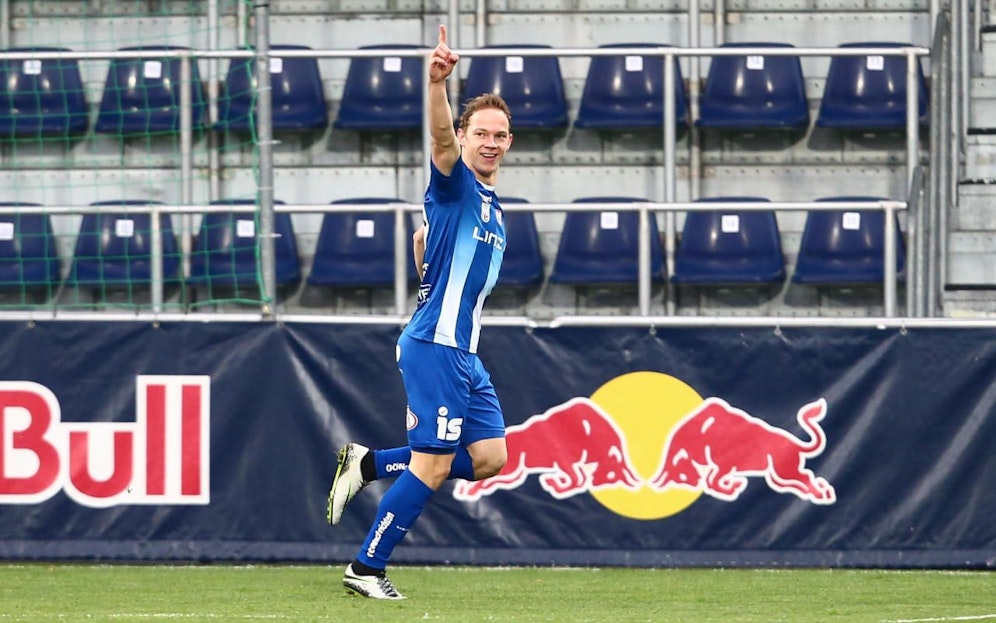 Jakob Kreuzer jubelt über seinen Führungstreffer