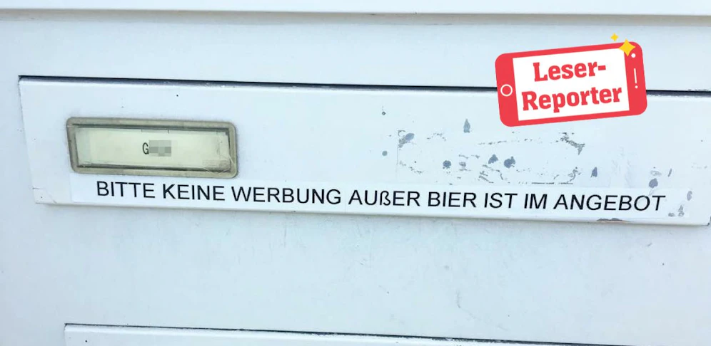 Werbung ist hier keine erwünscht. Die Ausnahme: Bier im Angebot!