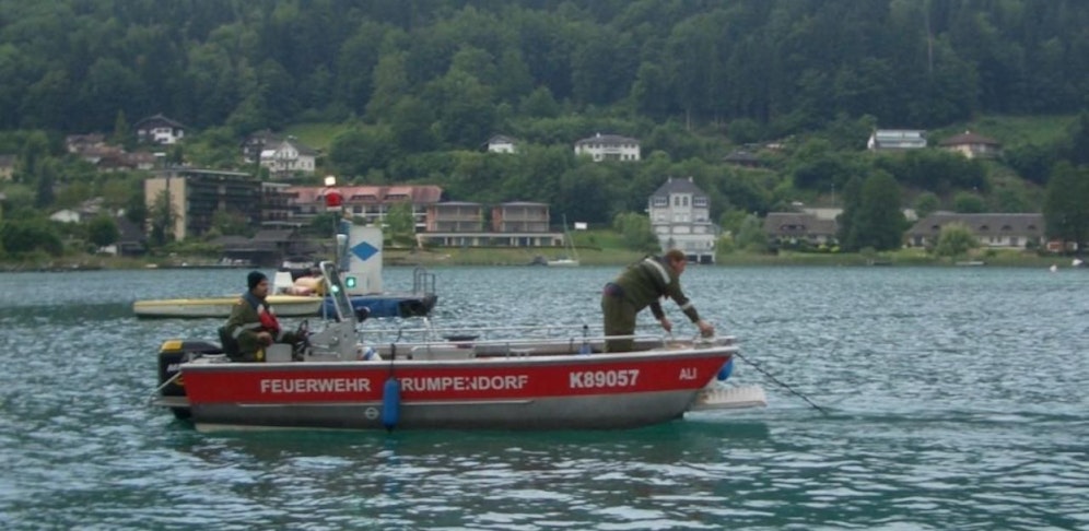 Die Suche nach dem Opfer des Unglücks.