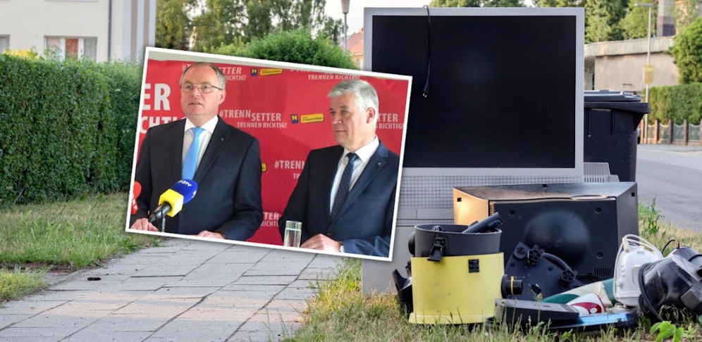 Pernkopf (li.) und Kasser (re.) warnen vor illegaler Entsorgung.