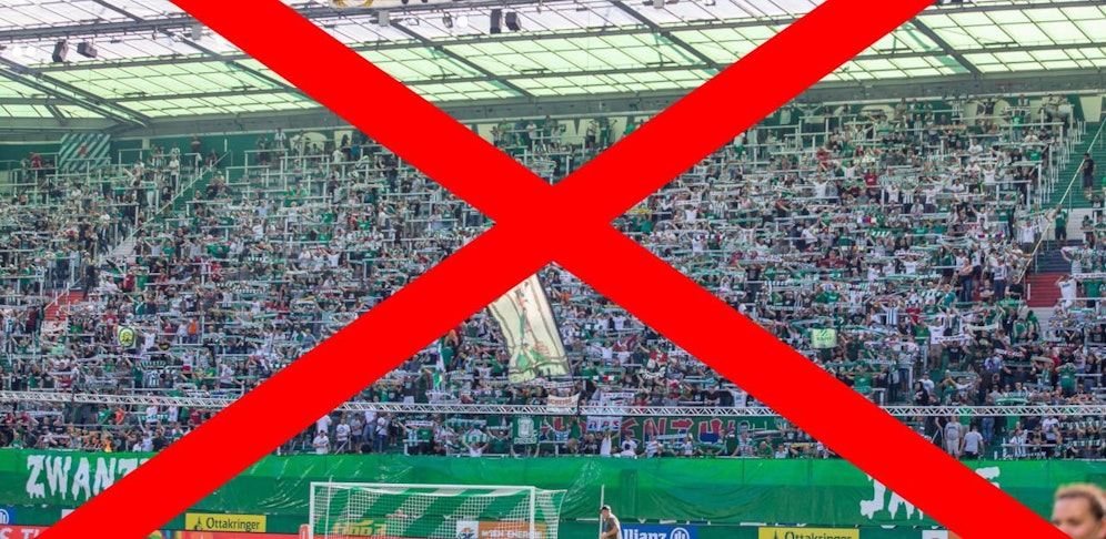 Auch der Block West von Rapid dürfte in den nächsten Wochen leer bleiben. 