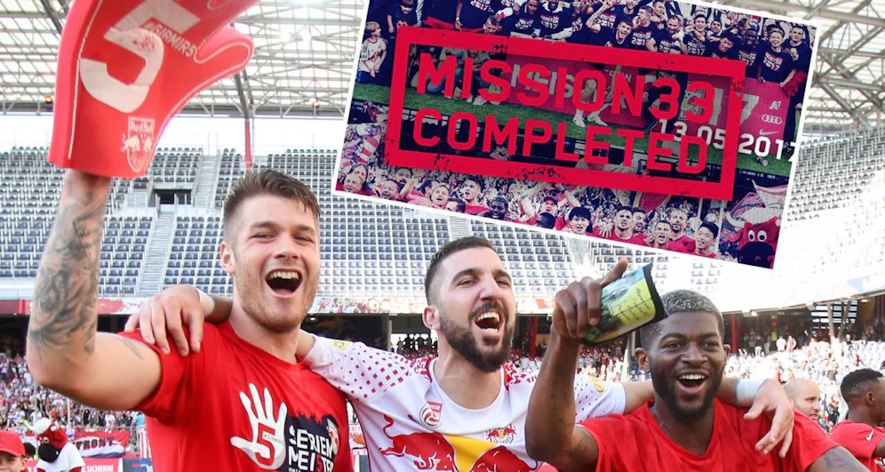 Salzburg fixierte in der 33. Runde den Meistertitel.
