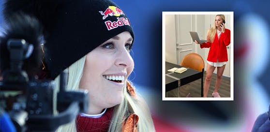 Lindsey Vonn und ihr Home-Office-Outfit.