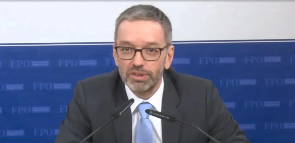 Kickl bei einer Pressekonferenz am 08. Jänner 2020.