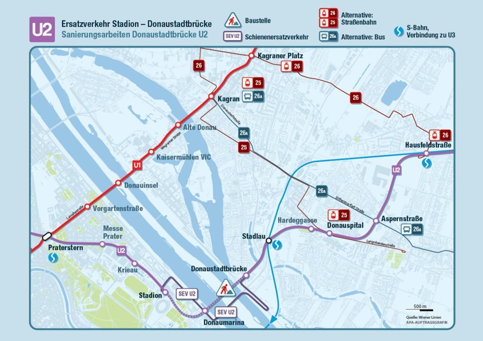 Hier können Sie Ihre Alternativroute planen.
