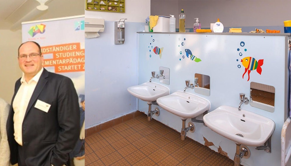 "Kiwi-Chef Thomas-P. Siegl (l.). Zwei Frauen sperrten Kinder in Bad (Symbolbild). 