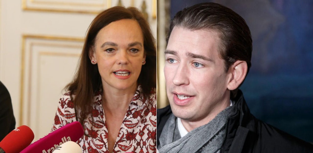Bildungsministerin Sonja Hammerschmid (SPÖ) und ÖVP-Chef Sebastian Kurz.
