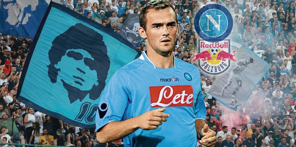 "Jimmy" Hoffer 2009 im Napoli-Trikot. Eine Karriere wie Maradona (l.) blieb ihm verwehrt.