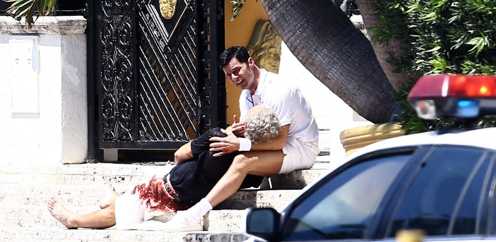 Hier findet Ricky Martin Versace's Leiche