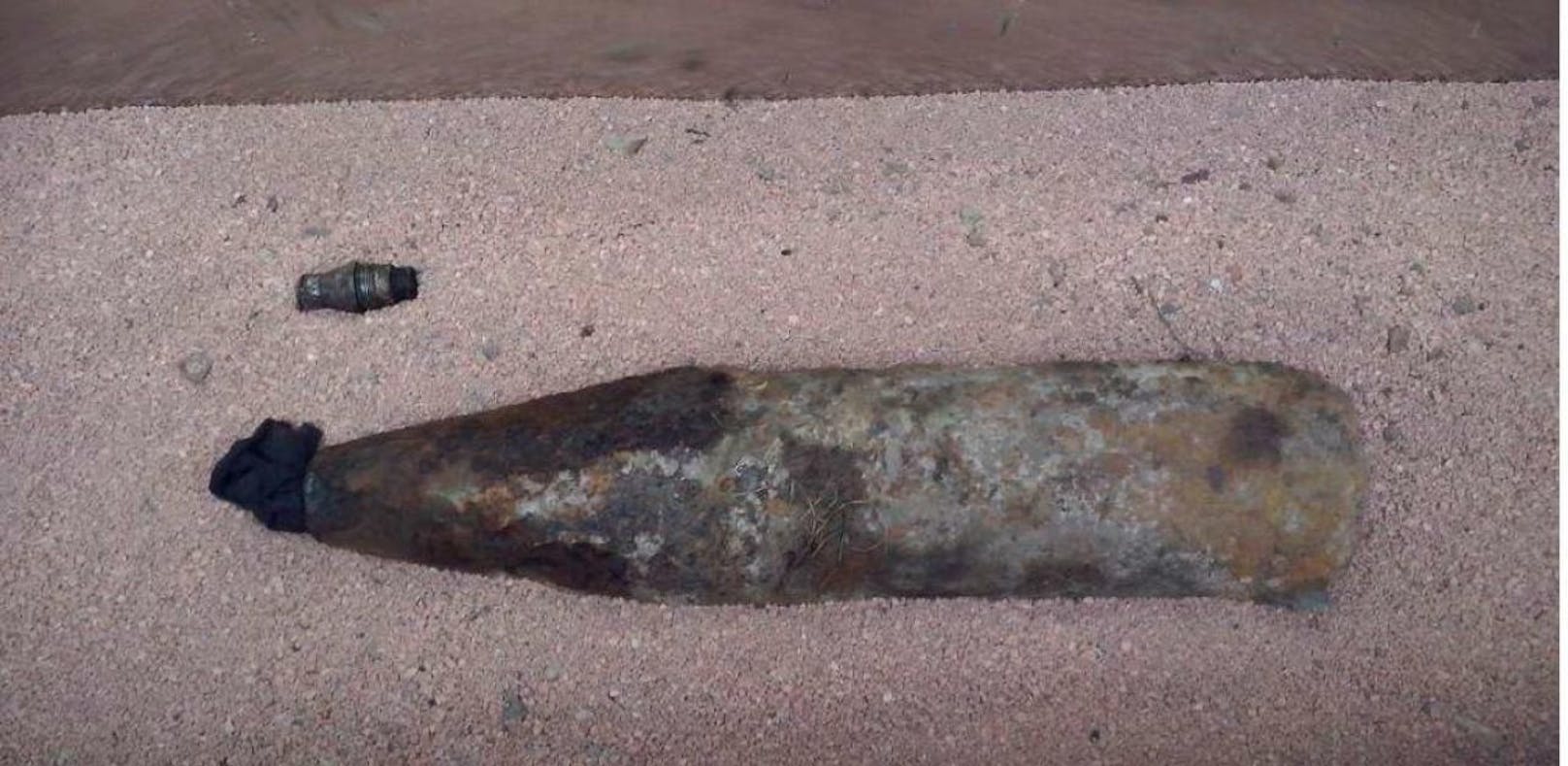 Diese Bombe wurde in Stockerau gefunden.