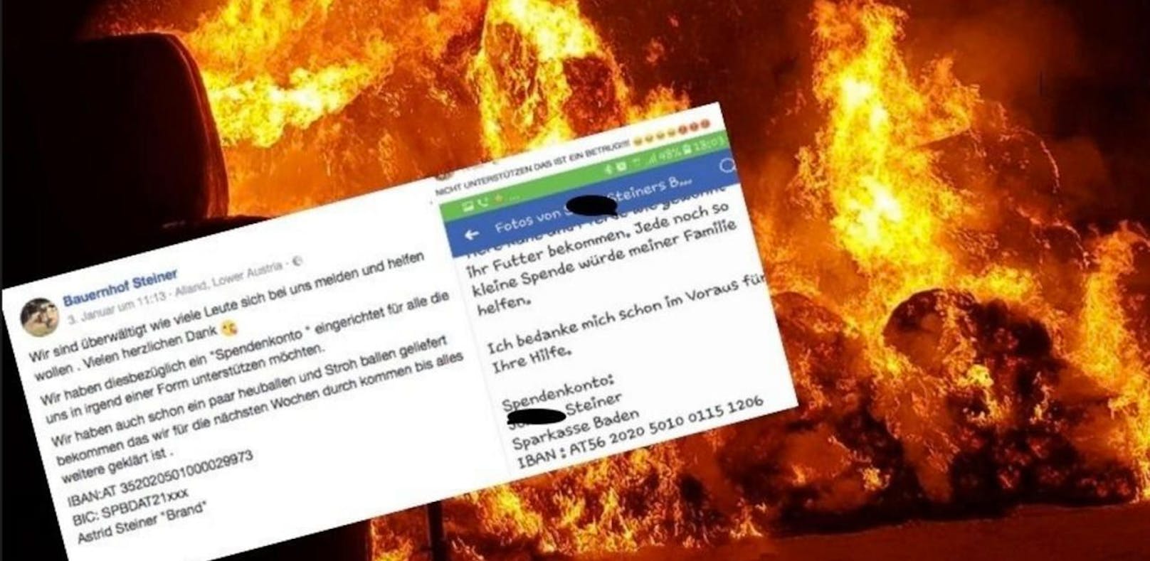 Fake-Aufruf nach Brand kam aus eigener Familie
