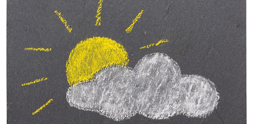 Sonne und Wolken. Das Wetter am Wochenende.