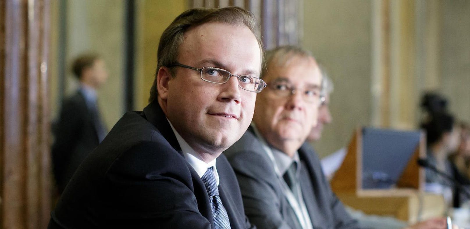Harald Dobernig beim HYPO-Untersuchungsausschuss im Jahr 2015.