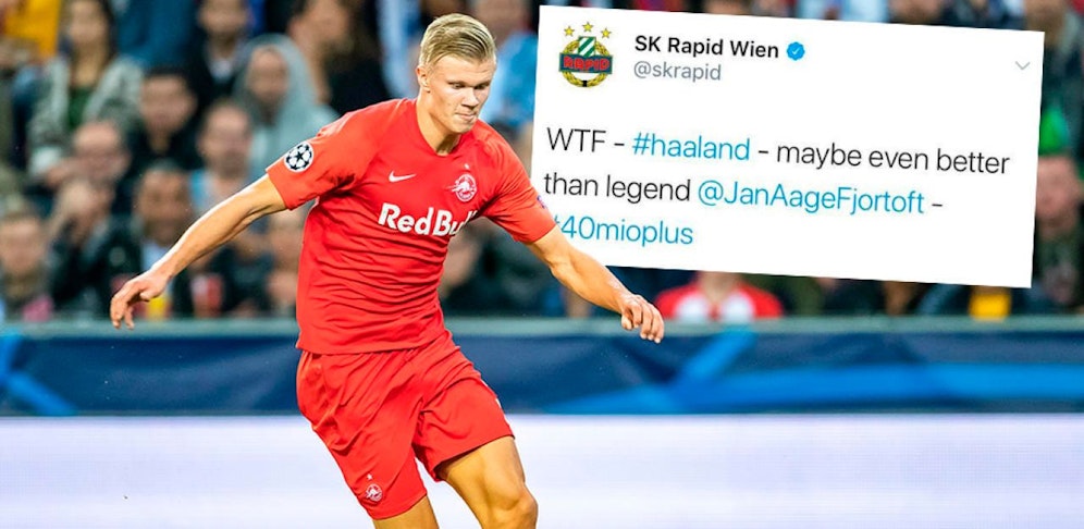 Rapids Tweet über Erling Haaland wurde gelöscht