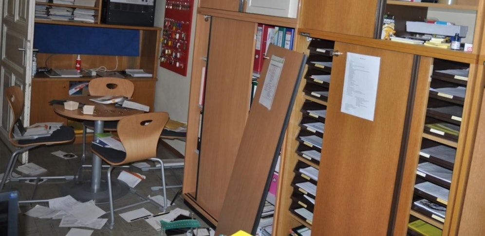 So sah es in St. Stefan (Wolfsberg) nach dem Einbruch aus.