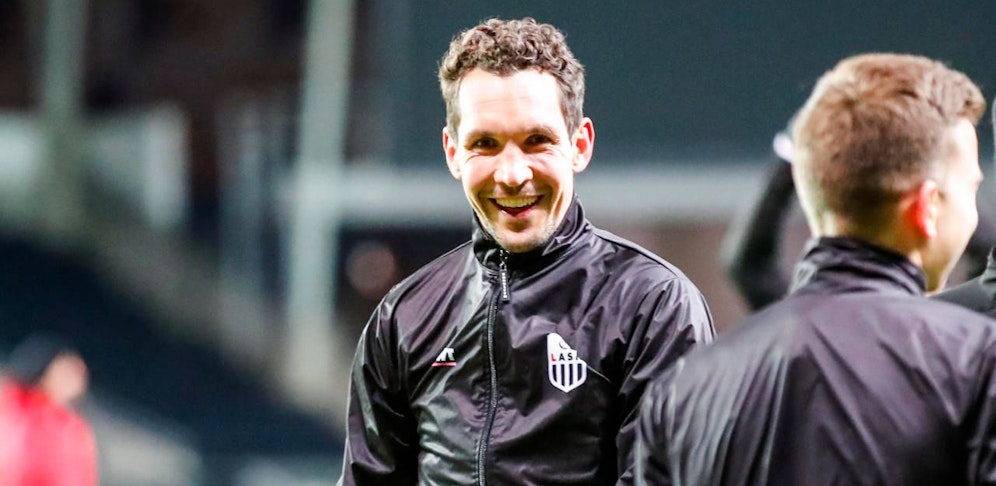 Emanuel Pogatetz bei der abschließenden Trainingseinheit vor dem LASK-Sieg in Trondheim. Bald wird er den Klub verlassen.